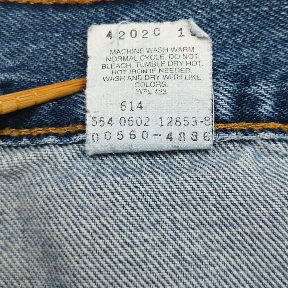 Levi’s 560 Comfort-Fit Taper Jean W34 L32 Dark Stonewash Loose Baggy Y2K Vintage - Picture 8 of 11